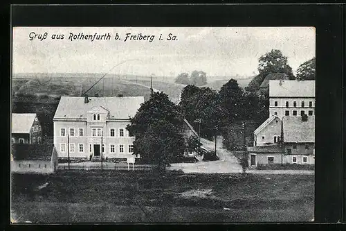 AK Rothenfurth b. Freiberg, Ortspartie