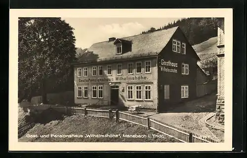 AK Manebach /Thür., Gasthaus u. Pension Wilhelmshöhe