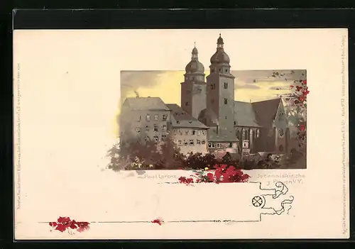 Künstler-AK Meissner & Buch (M&B) Nr. 12: Plauen i. V., Johanniskirche