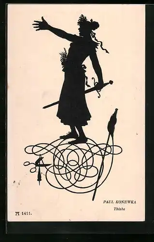 Künstler-AK Paul Konewka: Thisbe