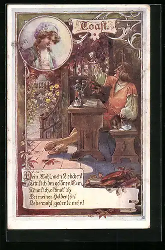 Künstler-AK Rud. Dutz: Dein Wohl, mein Liebchen!