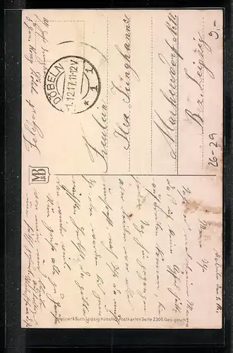 Künstler-AK Lia Döring: Kinder baden ihr Spielzeug