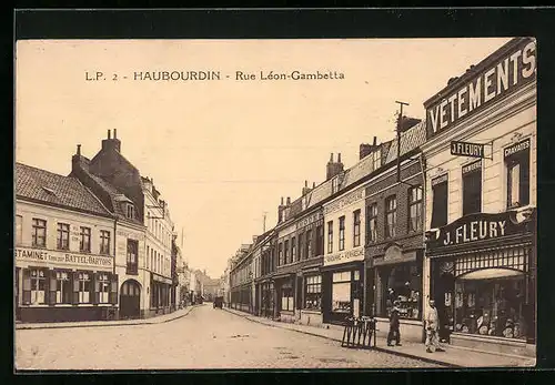 AK Haubourdin, Rue Leon-Gambetta