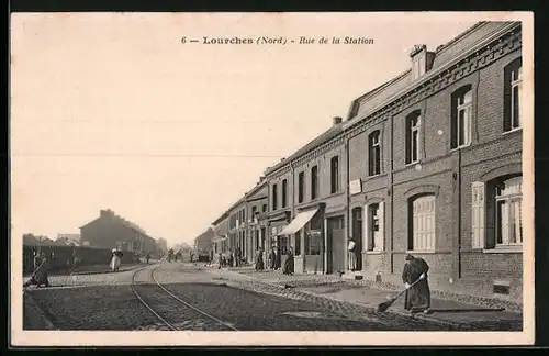 AK Lourches, Rue de la Station