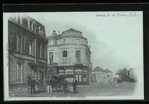 AK Aulnoye, Place de la Gare