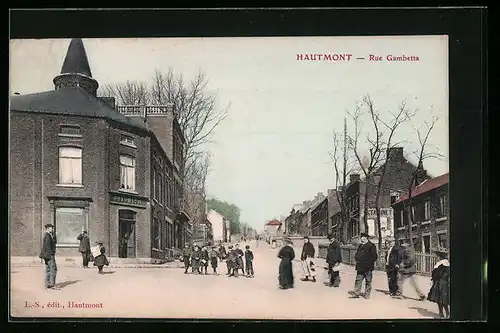 AK Hautmont, Rue Gambetta