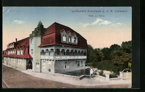 AK Auerbach a. d. B., Hotel Zur Krone