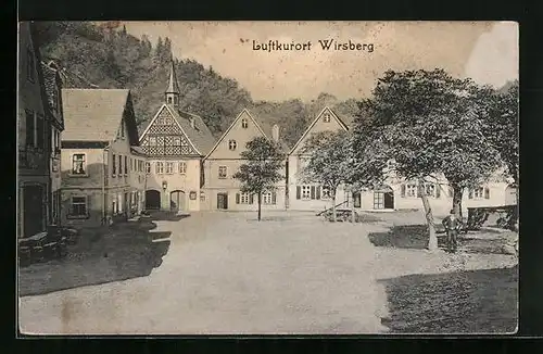AK Wirsberg, Marktplatz mit Häuseransichten