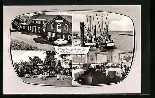 AK Waddensersiel, Nordstrand Gaststätte mit Hafen