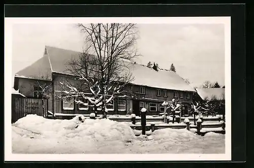 AK Trautenstein /Harz, Gasthaus Bergeshöh, Bes. Günther Benkendorf