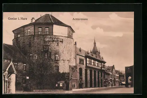 AK Goslar i. Harz, Hotel Achtermann, Bes. G. Pieper