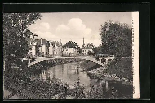 AK Erfurt, Flutkanal der Gera an der Karthäuserstrasse