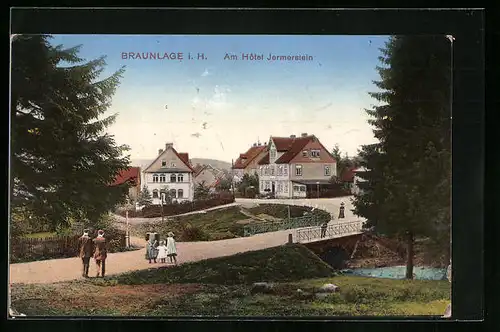 AK Braunlage i. H., Am Hotel Jermerstein