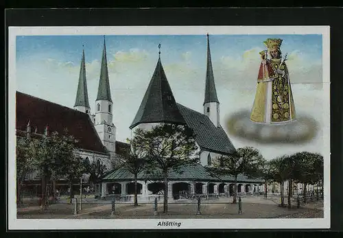 AK Altötting, Platz vor der Kirche