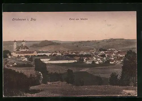 AK Ottobeuren i. Bay., Totalansicht von Westen