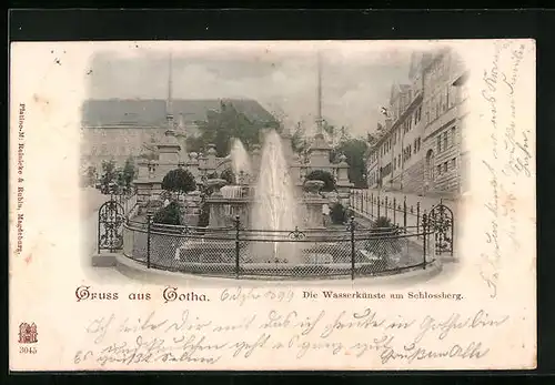 AK Gotha, Die Wasserkünste am Schlossberg