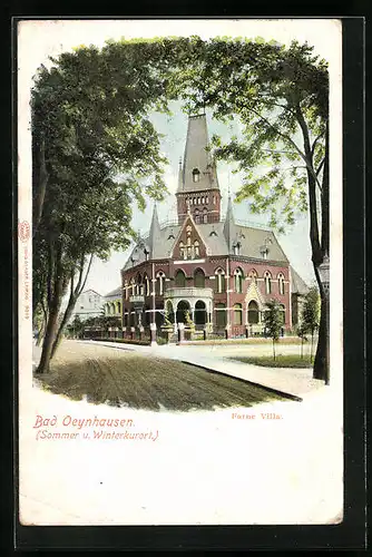 AK Bad Oeynhausen, Strassenpartie an der Farne Villa