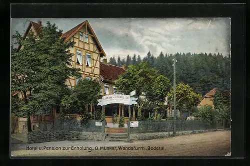 AK Wendefurth, Hotel und Pension zur Erholung, Bes.: O. Münker