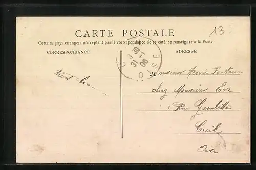 AK Le Cateau, Place Thiers