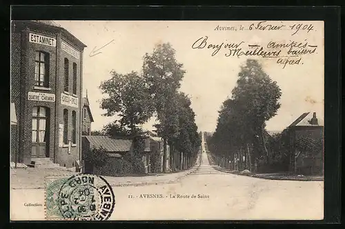 AK Avesnes, La Route de Sains