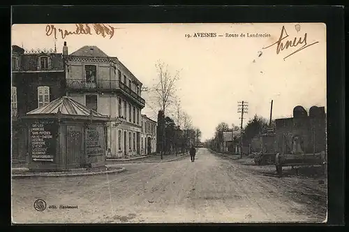 AK Avesnes, Route de Landrecies