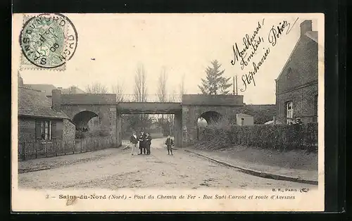 AK Sains-du-Nord, Pont du Chemin de Fer