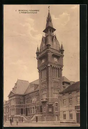 AK Monceau-sur-Sambre, L`Hotel Communal