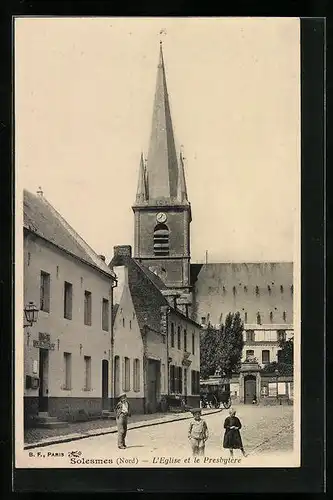AK Solesmes, L`Eglise et le Presbytère