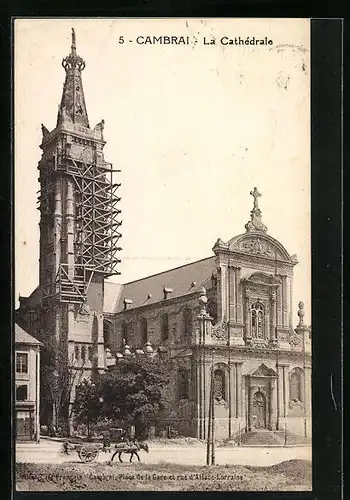 AK Cambrai, La Cathedrale