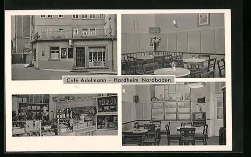 AK Hardheim /Baden, Café Adelmann, Innenansichten