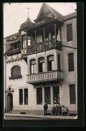 Foto-AK Hohenlimburg, Jugendstil-Villa, Strasse Drostenhof 5, 1912