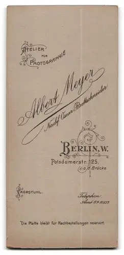 Fotografie Albert Meyer, Berlin W., Potsdamer Str. 125, Feiner Herr nebst junger Schönheit