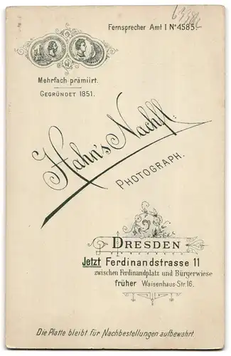 Fotografie Hahn's Nachfl., Dresden, Ferdinandstr. 11, Niedlich lächelndes Baby