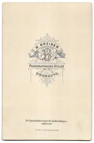 Fotografie W. Breiner, Gronau a. L., kleine Mädchen und Baby im Kleidchen