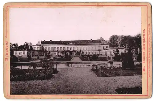 Fotografie Lichtdruck Römmler & Jonas, Dresden, Ansicht Hannover, Blick auf das Schloss Herrenhausen