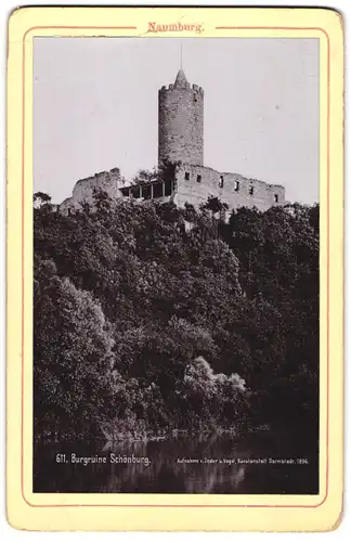 Fotografie Zedler u. Vogel, Darmstadt, Ansicht Naumburg, Blick auf die Burgruine Schönburg