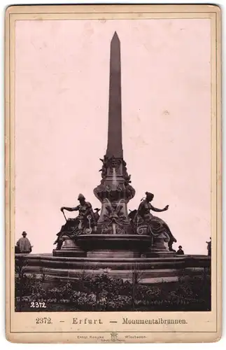 Fotografie Ernst Roepke, Wiesbaden, Ansicht Erfurt, Blick auf den Monumentalbrunnen