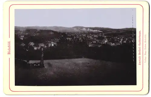 Fotografie Lichtdruck Hugo Ziehm, Bielefeld, Ansicht Bielefeld, Blick auf die Anstalt Bethel-Gadderbaum