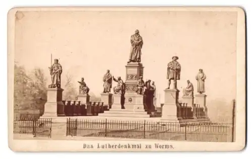 Fotografie C. Holzamer, Worms, Ansicht Worms, Blick auf das Lutherdenkmal