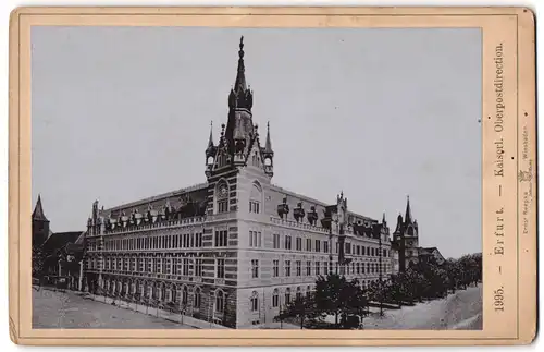 Fotografie Ernst Roepke, Wiesbaden, Ansicht Erfurt, Blick auf die Kaiserliche Oberpostdirektion