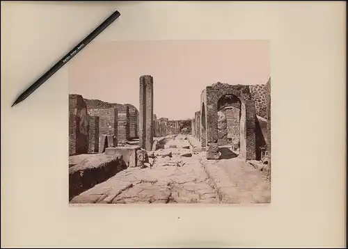 Fotografie unbekannter Fotograf, Ansicht Pompei - Pompeij, Strada di Stabbia