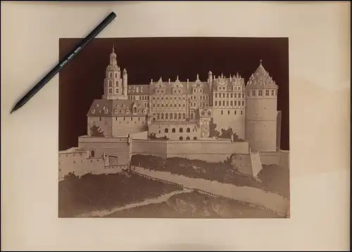 Fotografie unbekannter Fotograf, Ansicht Heidelberg, Modell des Schlosses im Zustand vor dem Brand