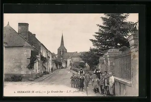 AK Sermaise, La Grande-Rue