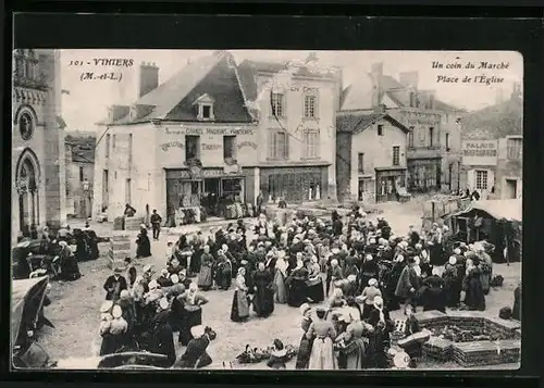 AK Vihiers, Un coin du Marché, Place de l`Eglise