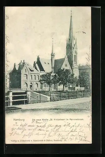 AK Hamburg, Neue Kirche St. Katharinen im Hammerbrook