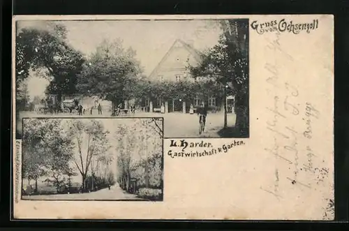 AK Hamburg-Ochsenzoll, Gasthaus von L. Harder