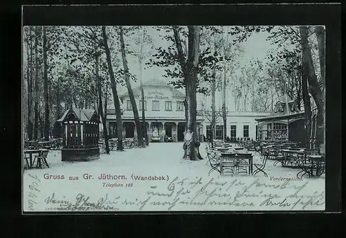 Mondschein-AK Wandsbek, Hotel-Pension Gross Jüthorn
