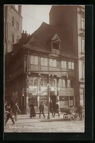 AK Hamburg, ältestes Haus der Stadt, Fotoverlag Strumper & Co.