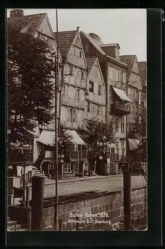 AK Hamburg, ButenKajen 1878, Fotoverlag Strumper & Co.