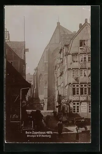 AK Hamburg, Beim Zippelhaus 1878, Fotoverlag Strumper & Co.